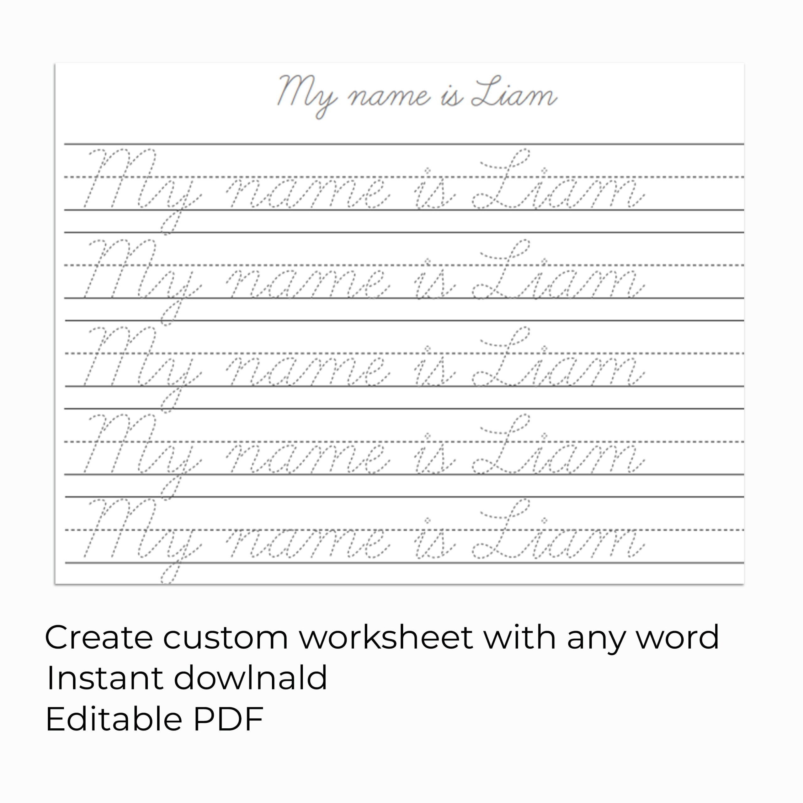 create your own handwriting worksheets
