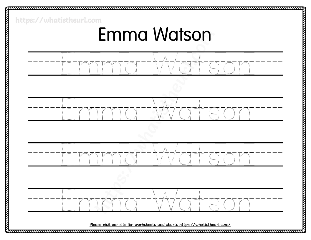 Make Your Own Name Tracing Worksheets