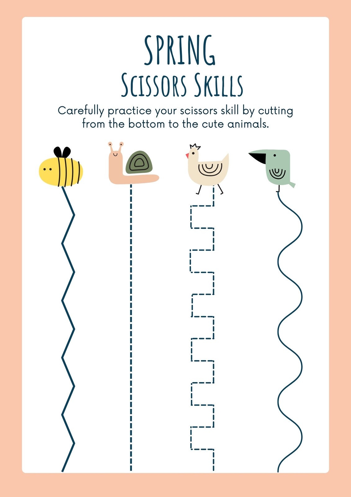 Custom Printable Spring Worksheet Templates Canva