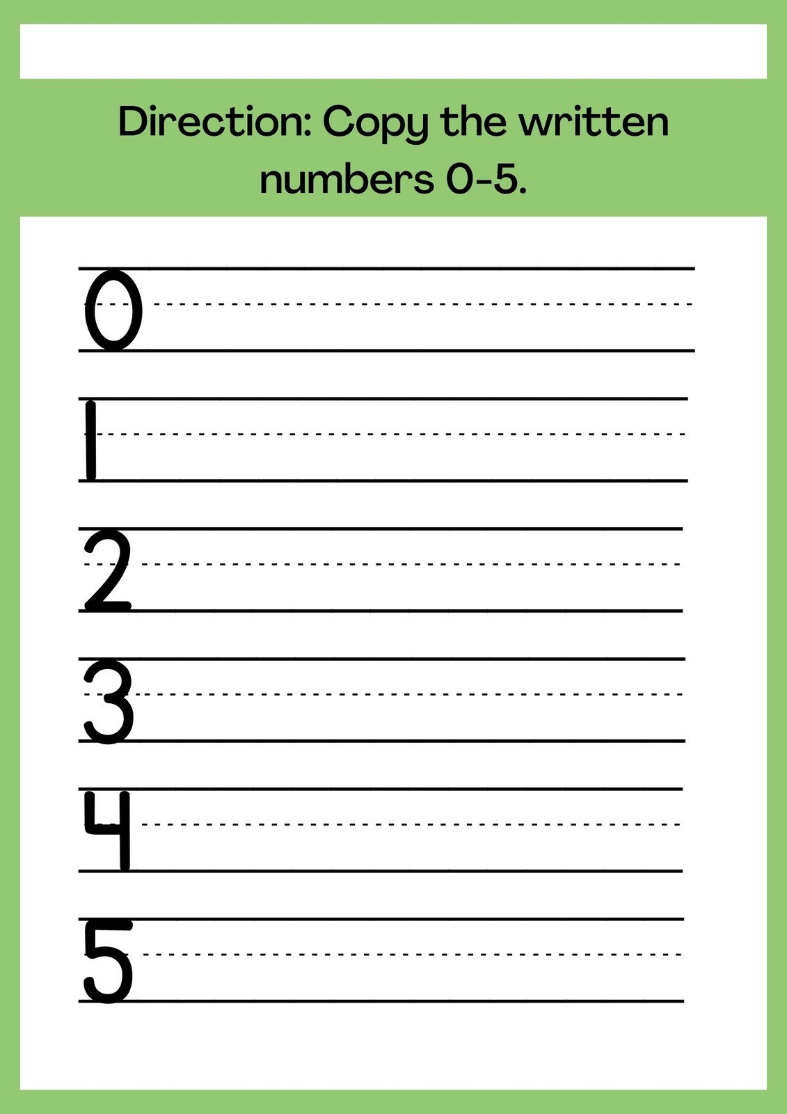 kindergarten number writing worksheets