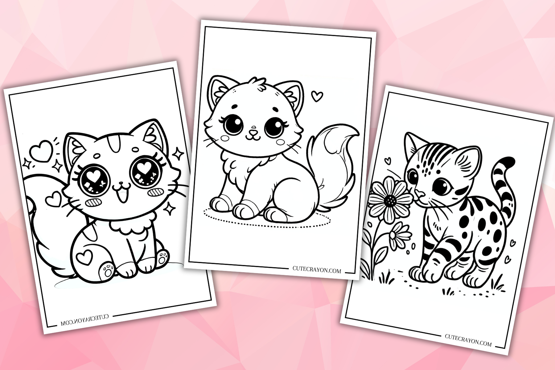 Cute Cat Coloring Pages They Are FREE And OMG Really CUTE 