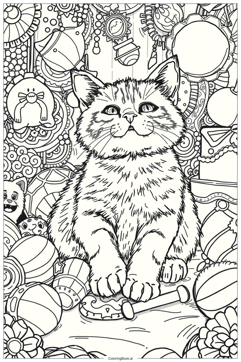 coloring pages of cute cats