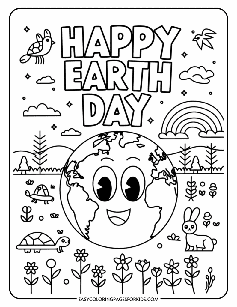 Earth Day Coloring Page