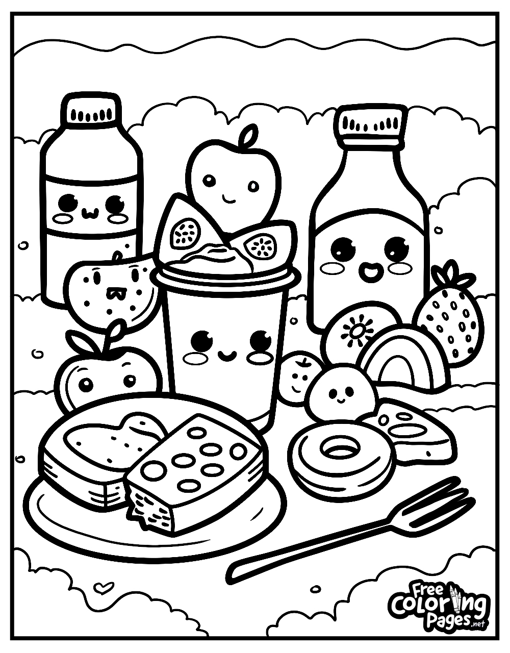 Food Coloring Pages Printable