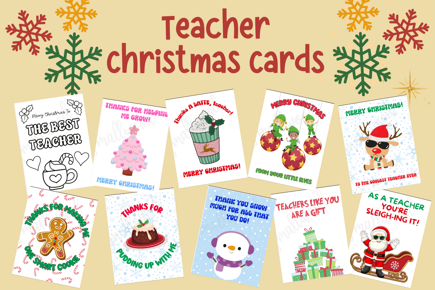 Cute Funny Teacher Christmas Cards Free Printable Cassie Smallwood
