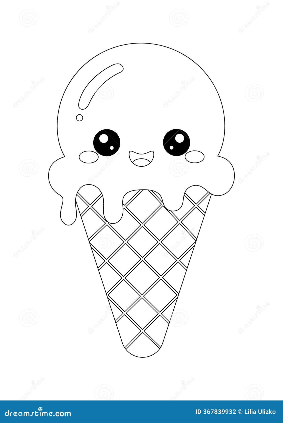 ice cream coloring page