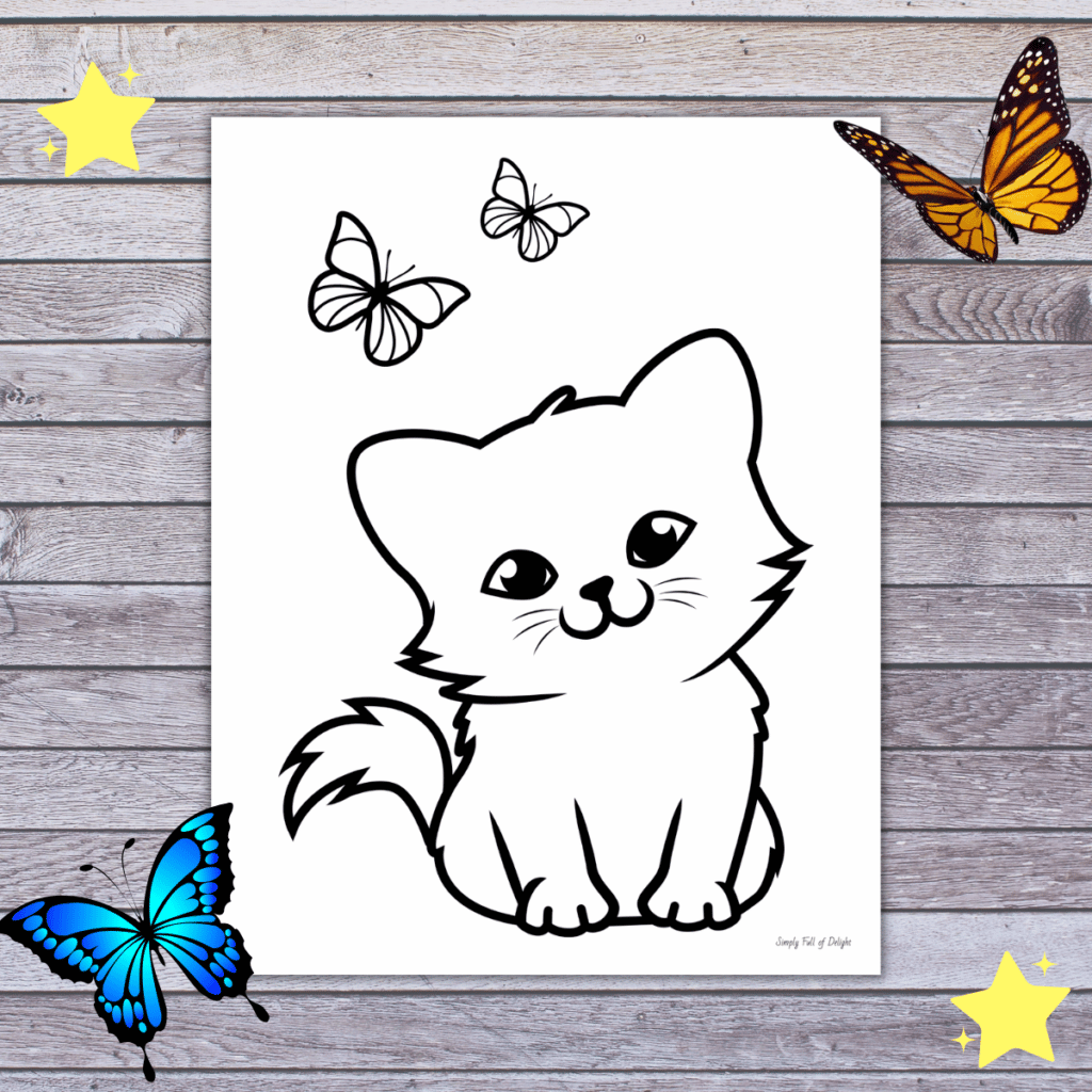 kitty coloring pages free
