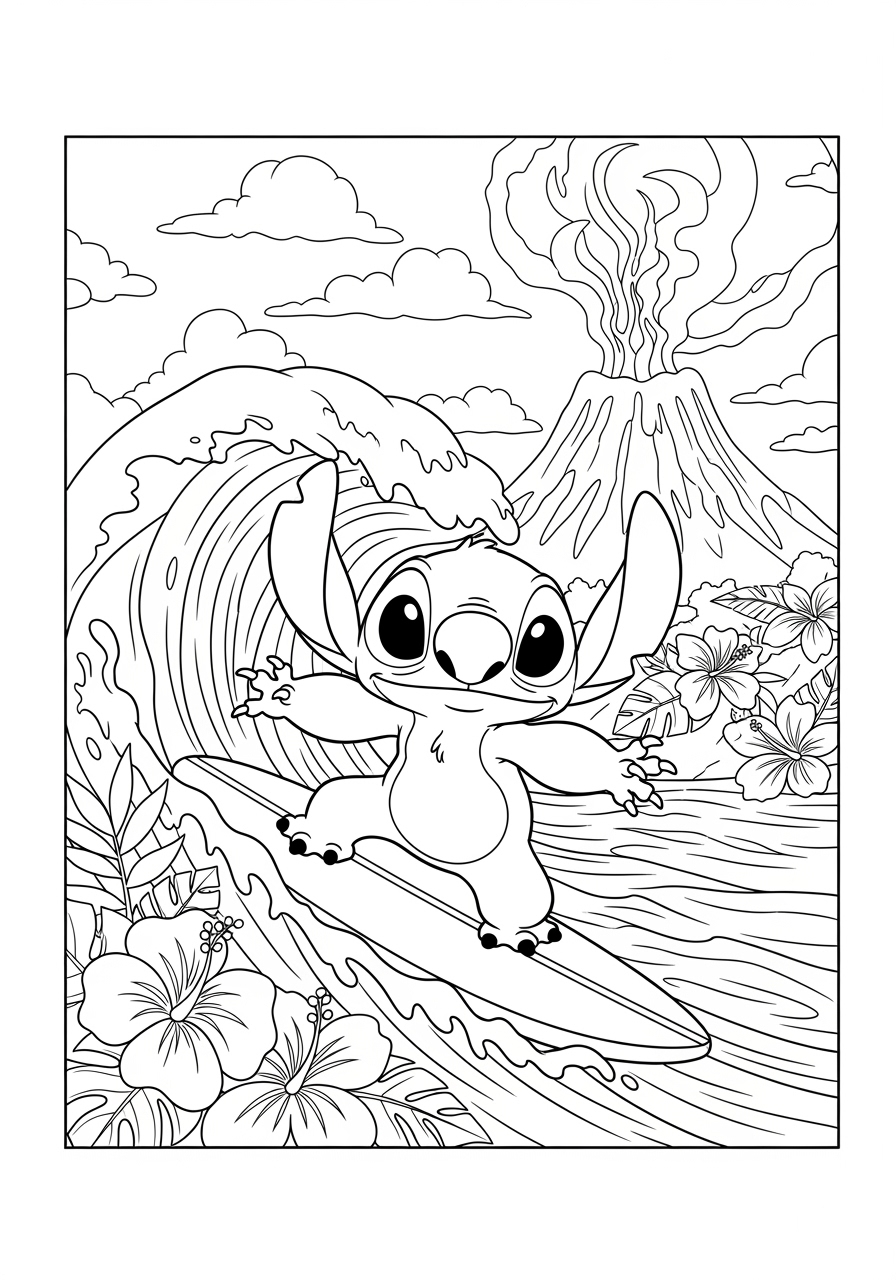 coloring pages lilo and stitch