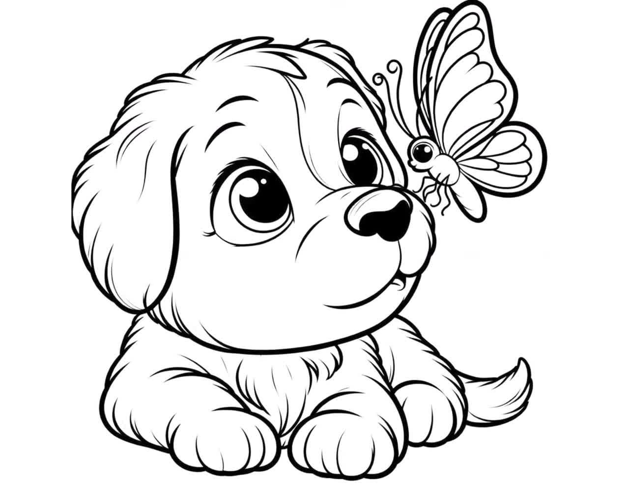 Cute Puppy Coloring Book Pages Kids Adults Dog Educational Art Craft Animal Lovers Gift Child friendly Puppies Color Therapy Etsy Hong Kong