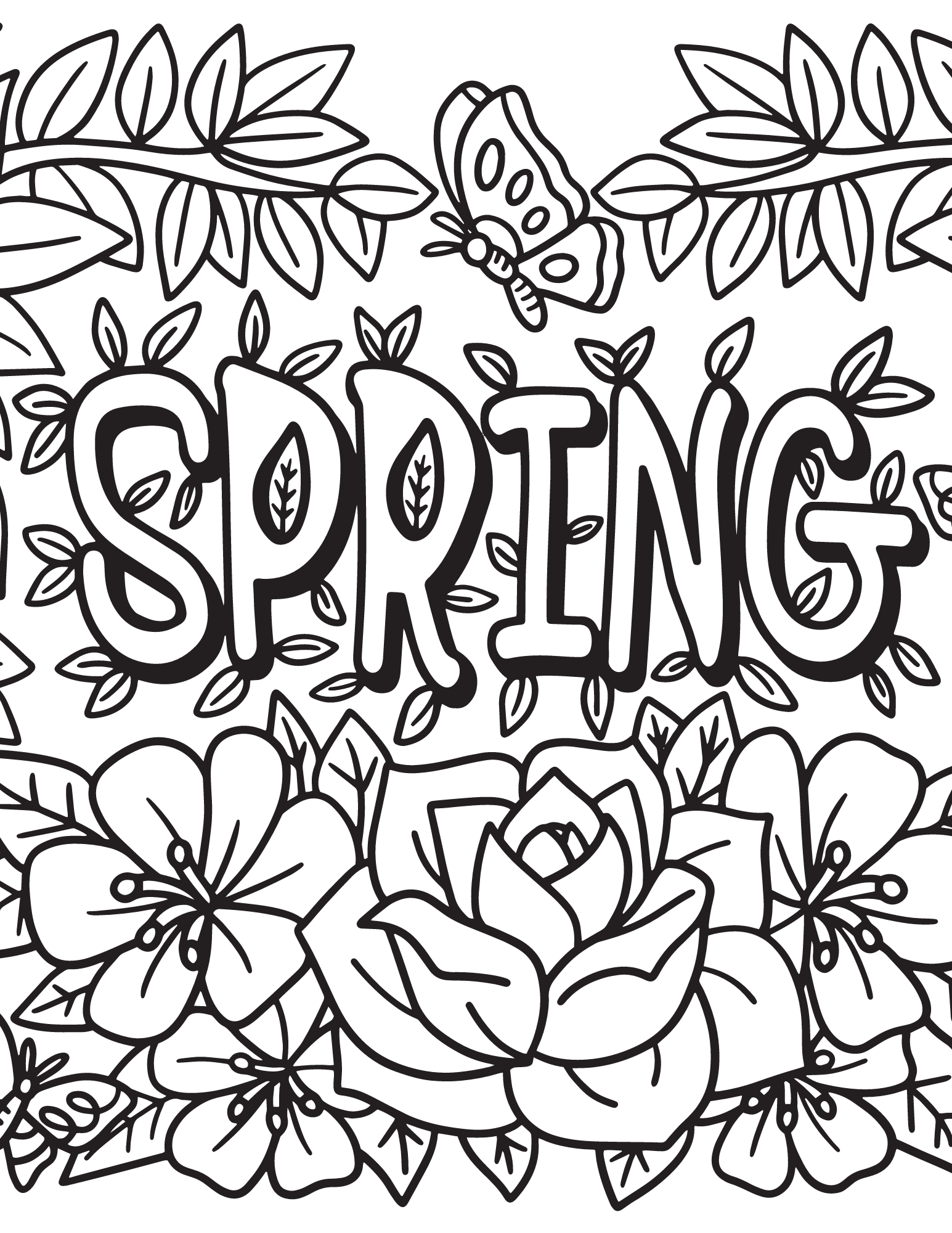 Cute Spring Coloring Pages Two Kids And A Coupon
