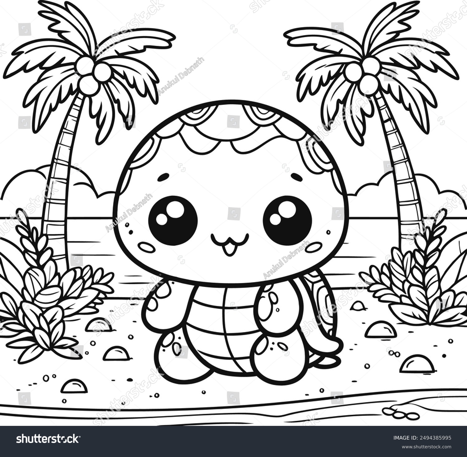 Cute Turtle Coloring Pages