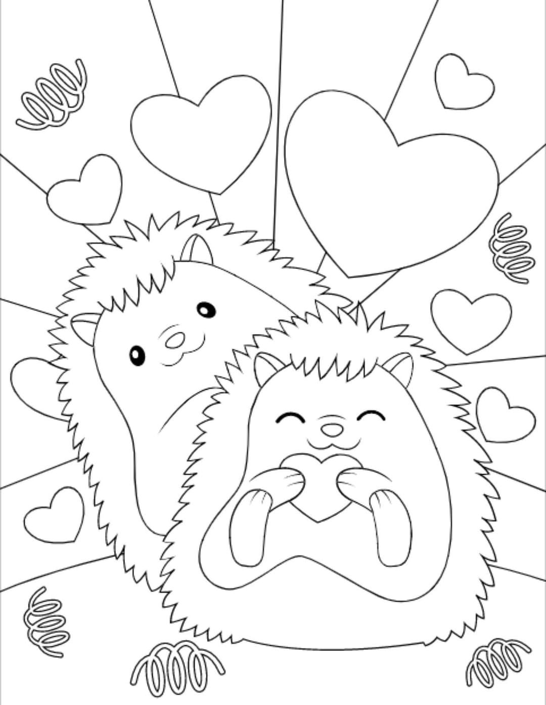 Cute Valentine Coloring Pages