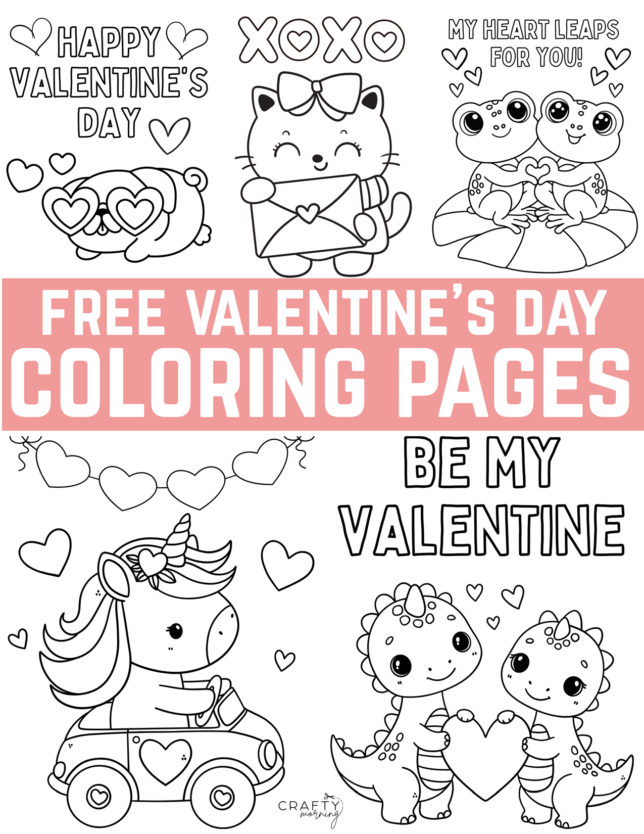 Cute Valentine s Day Coloring Pages Crafty Morning
