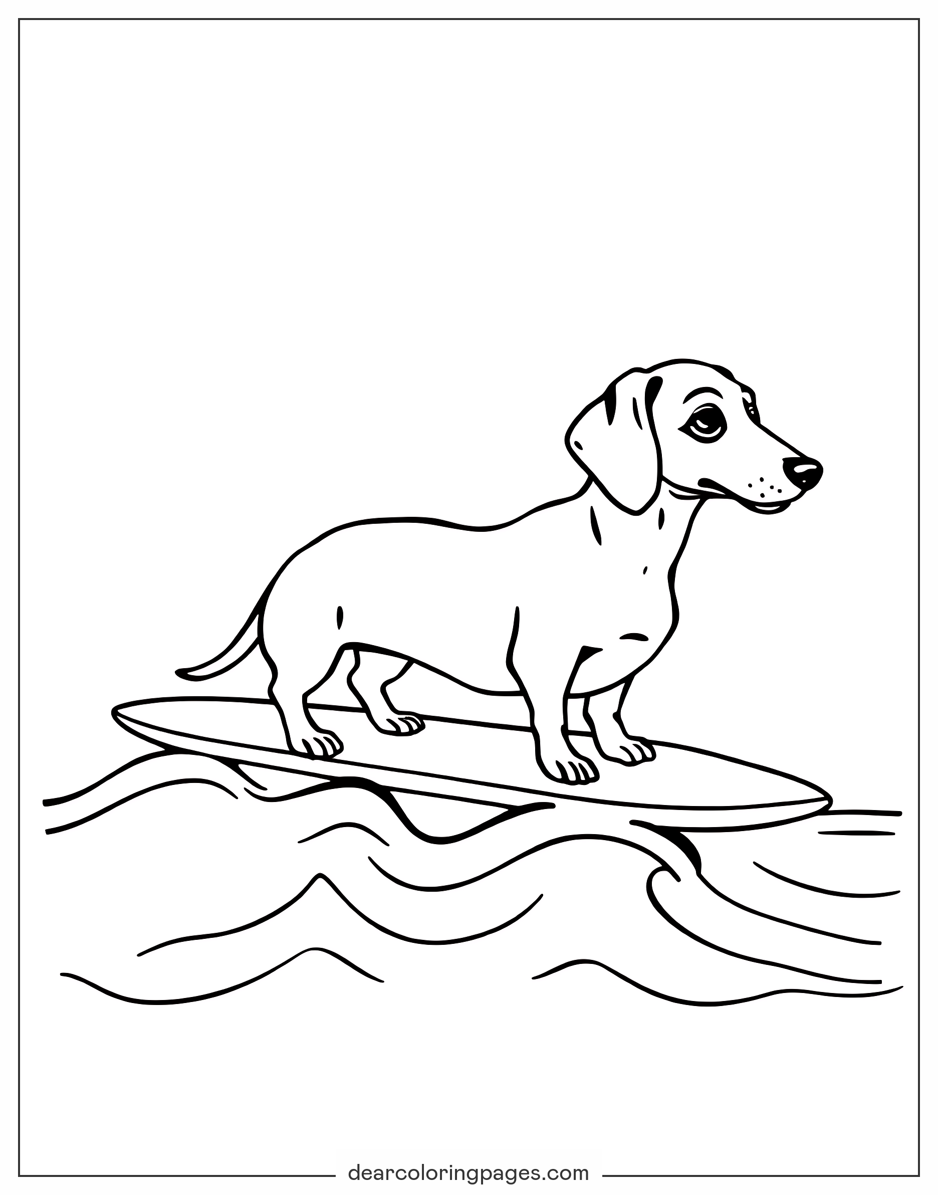 coloring pages of wiener dogs