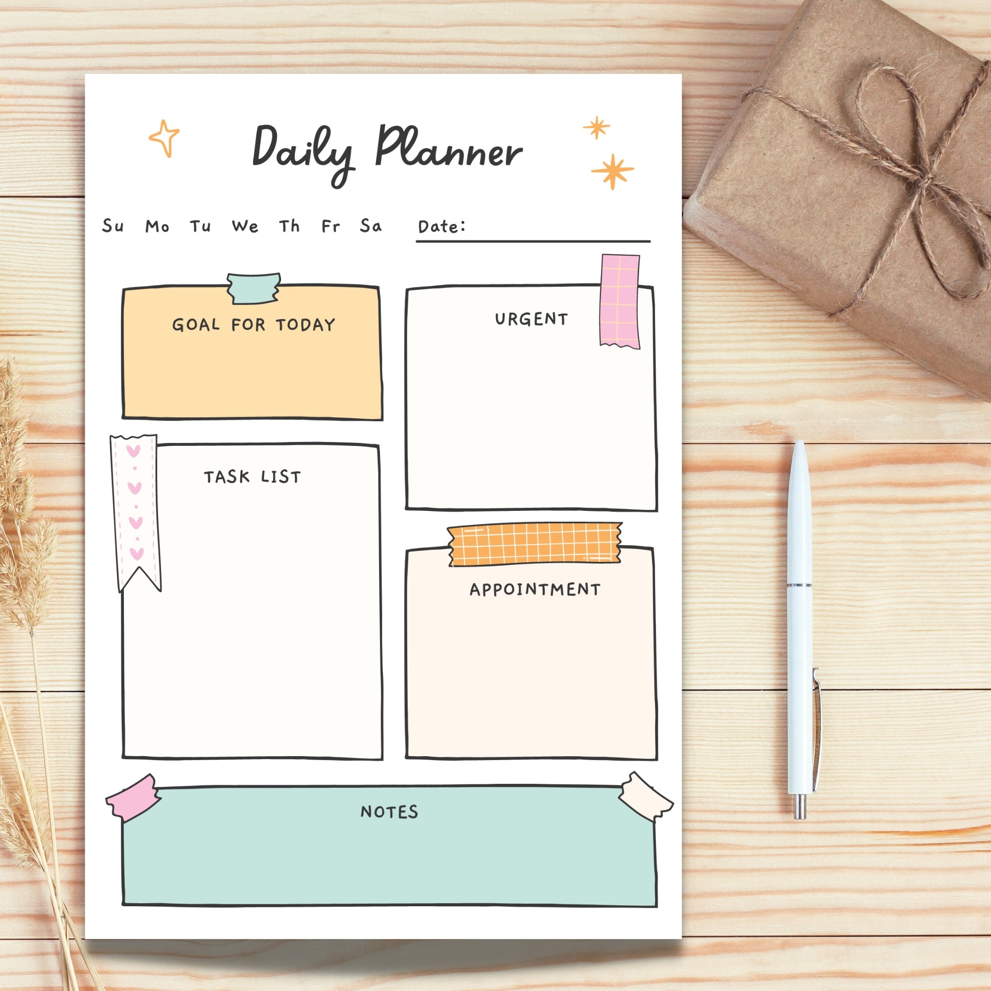 cute day planner template