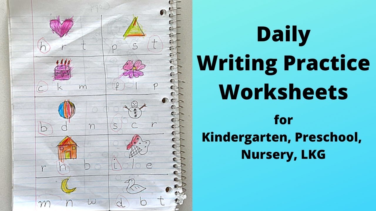 handmade worksheets for kindergarten