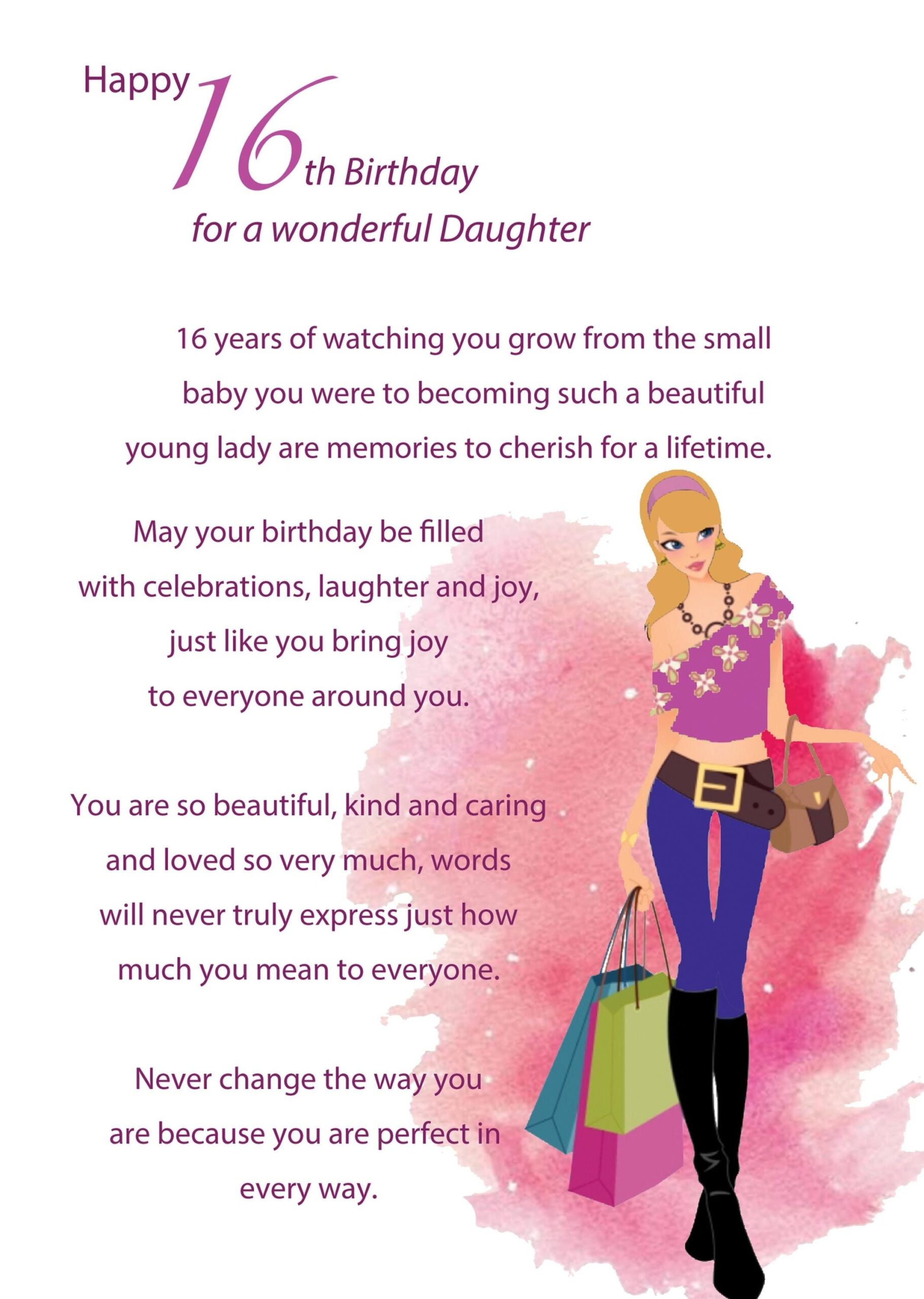 Daughter 16th Birthday Card Etsy