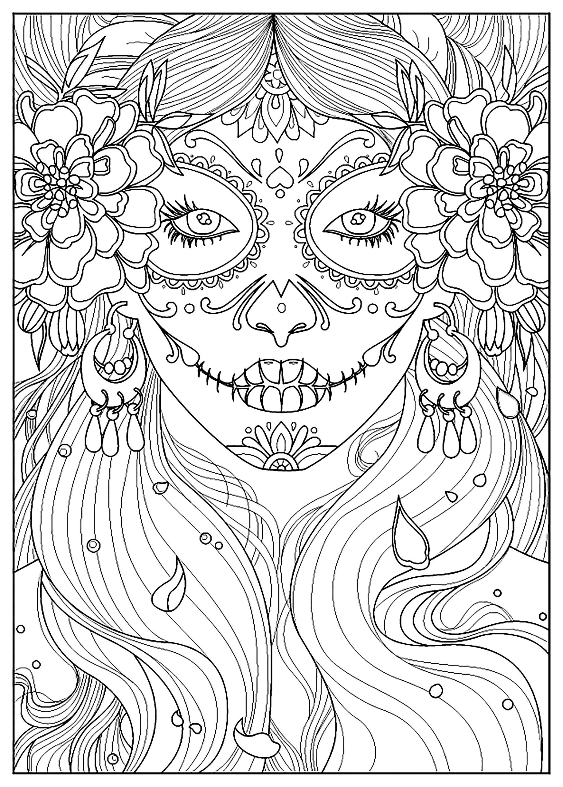 The Day Of The Dead Coloring Pages
