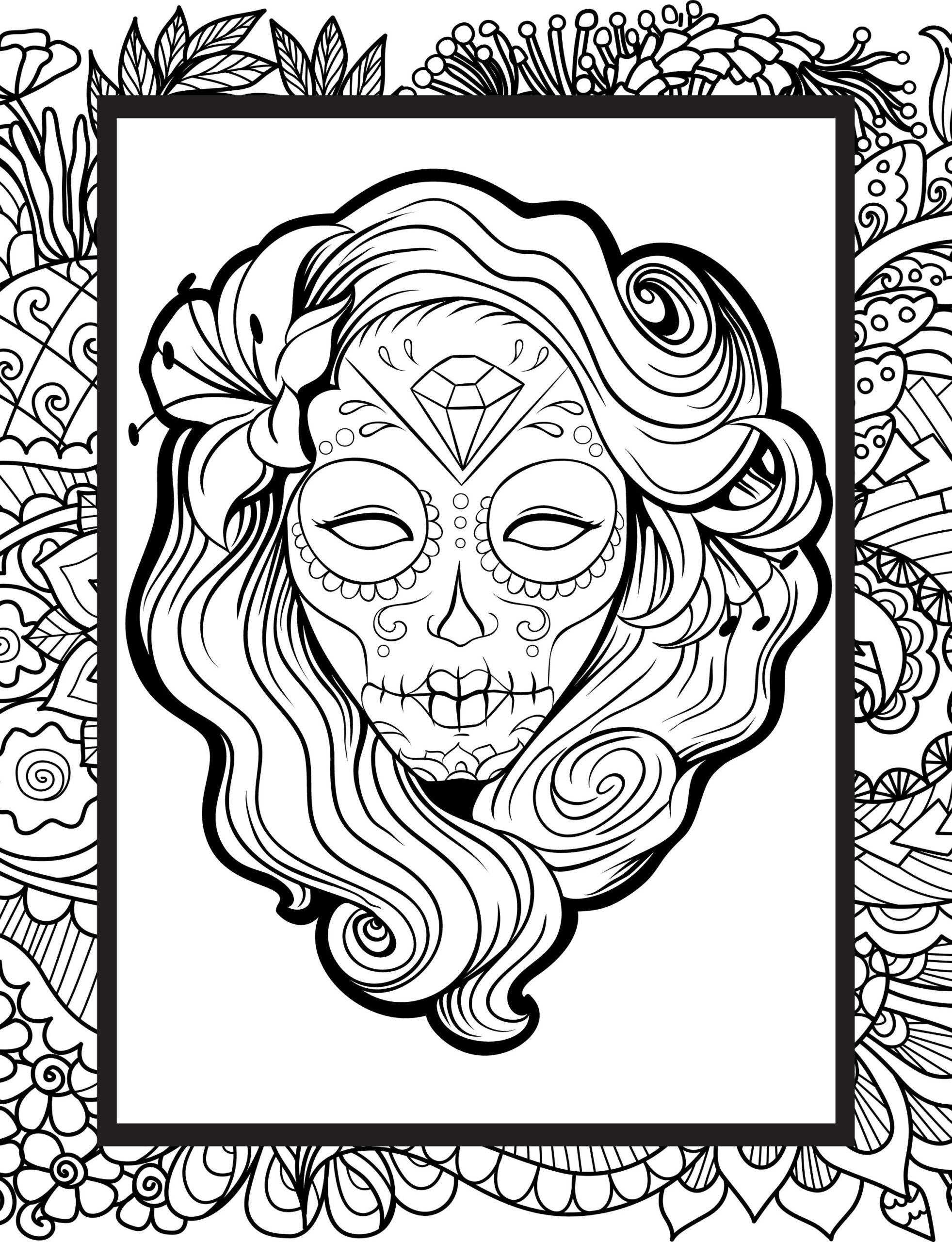Day Of Dead Coloring Pages