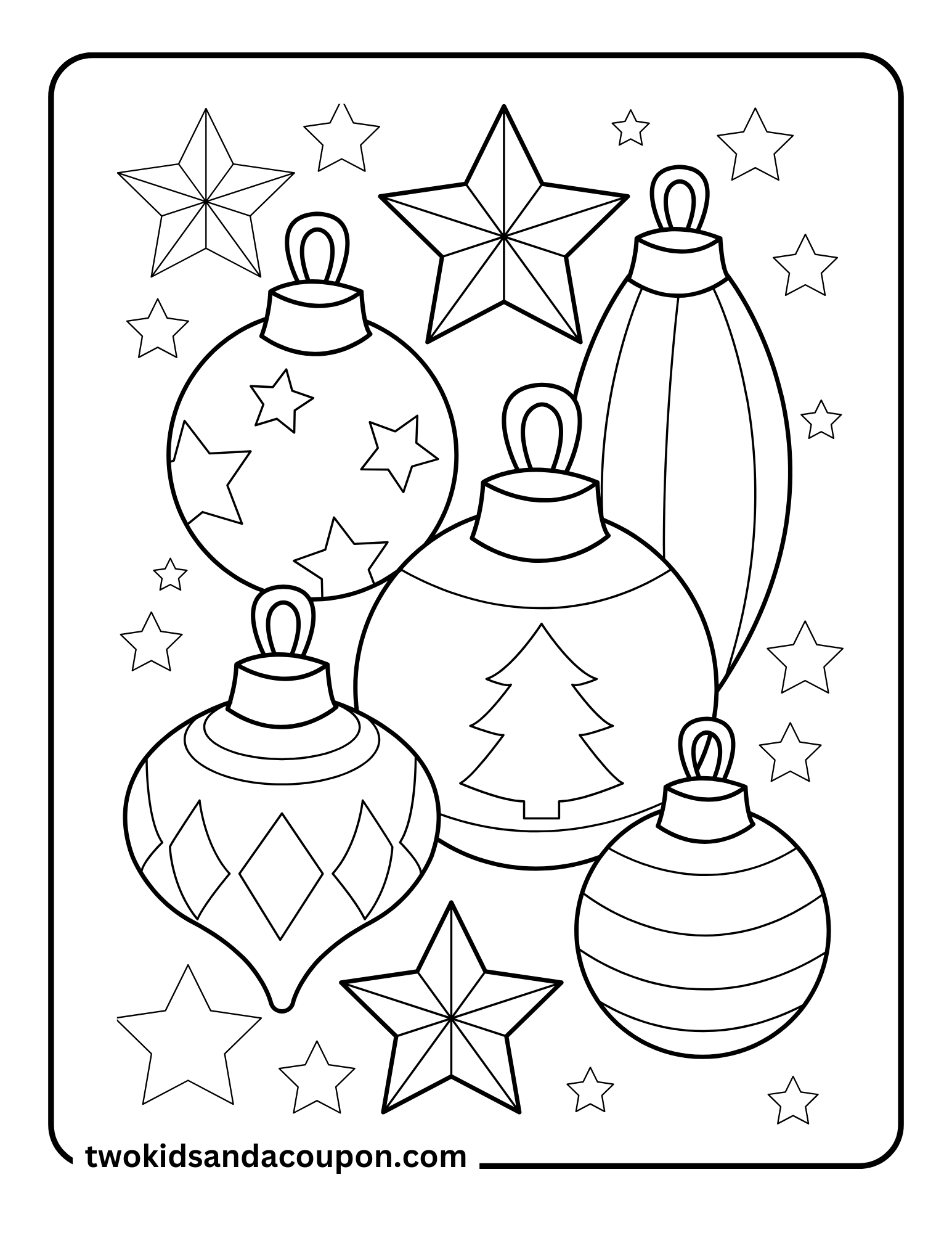Christmas Ornament Coloring Page