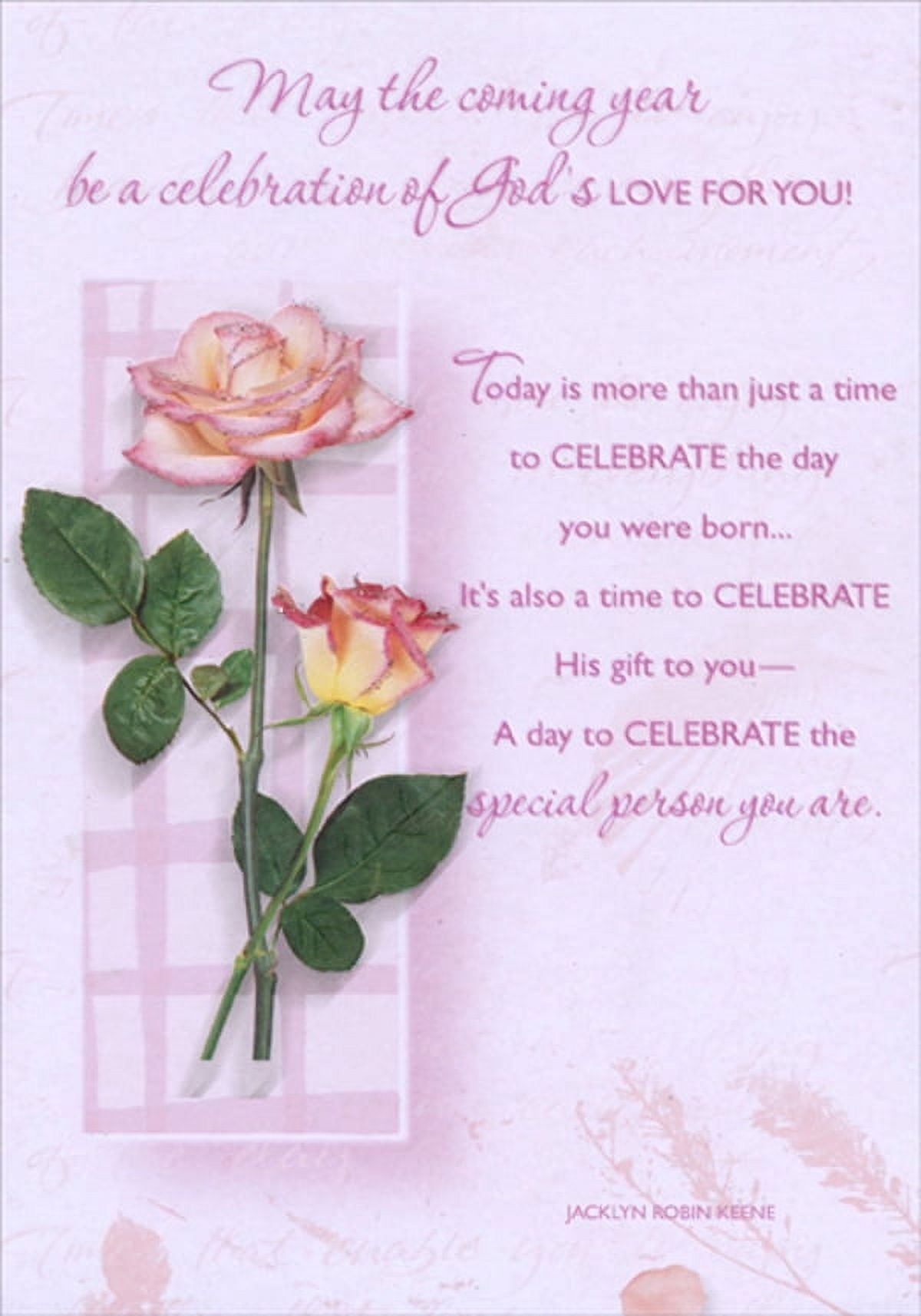 Designer Greetings Inspirational Religious Birthday Card For Women With Light Pink Envelope Walmart