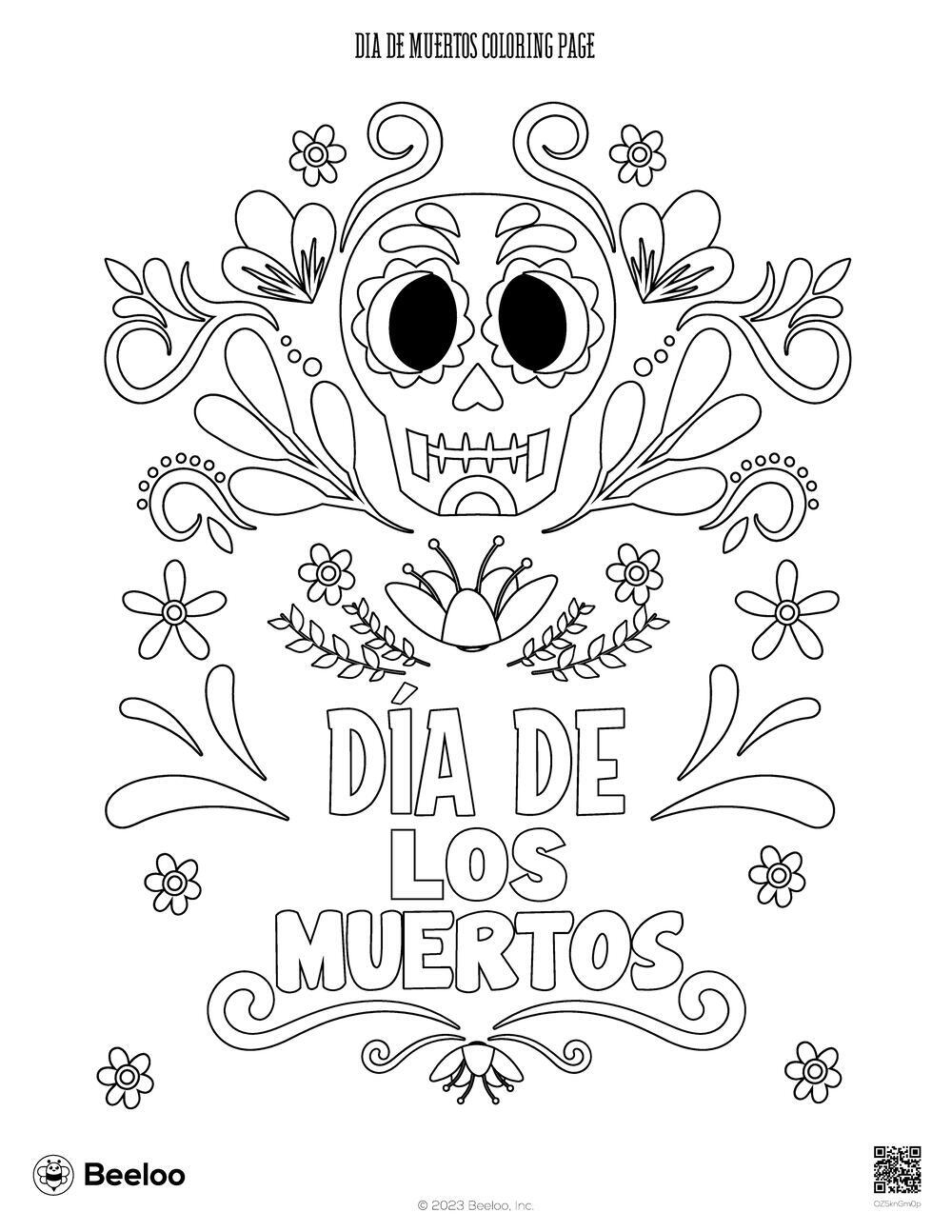 dia de los muertos coloring pages