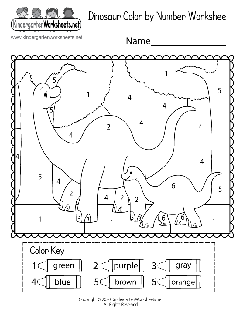 Dinosaur Worksheets For Kindergarten