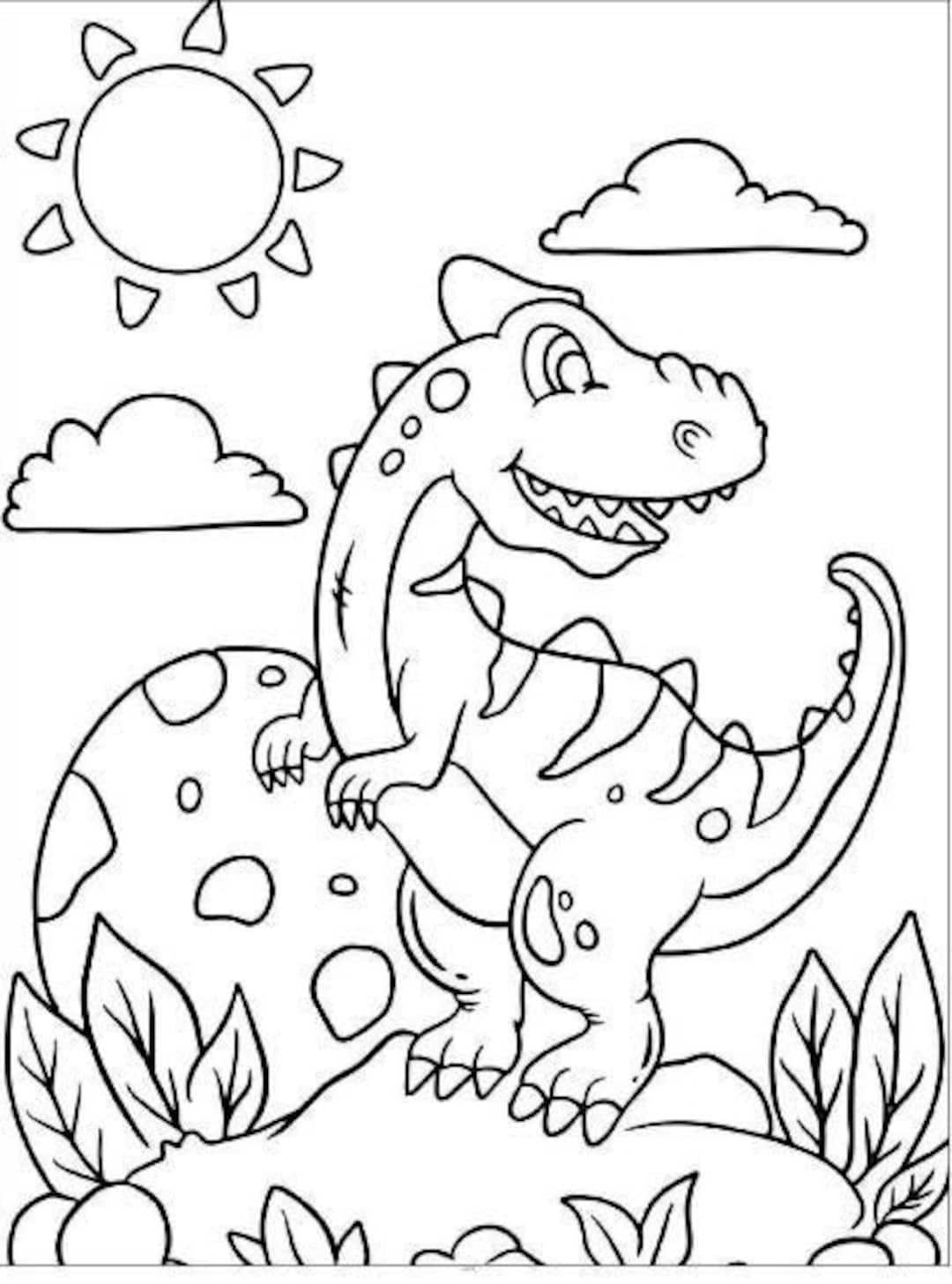Coloring Book Pages Dinosaurs