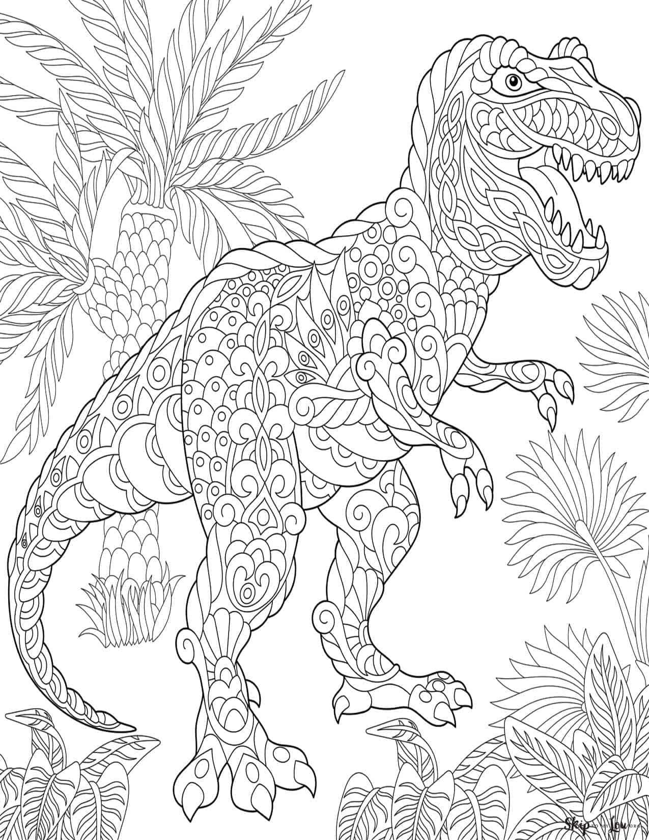 dino printable coloring pages