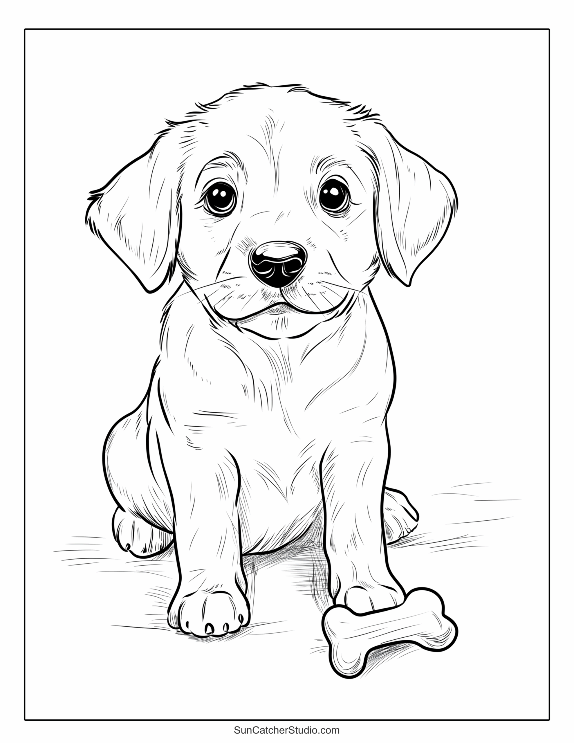 Coloring Page Of A Dog