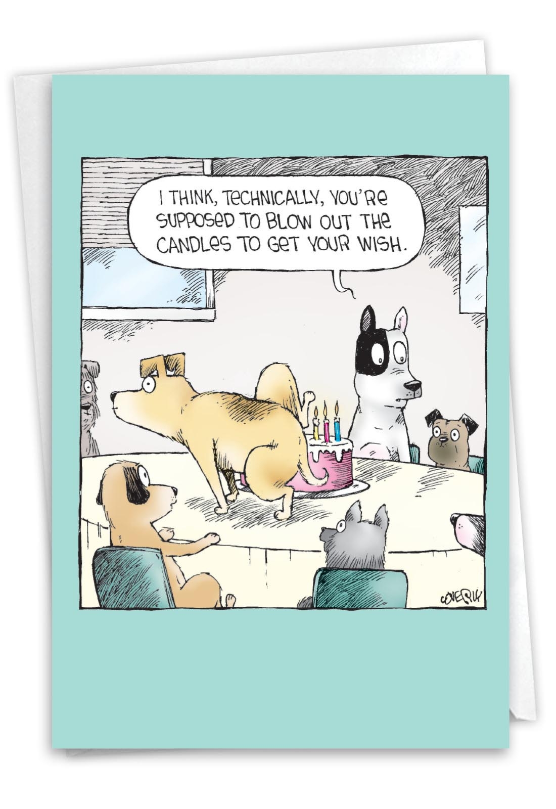 Dog Candles Funny Birthday Greeting Card Dog Candles Funny Birthday Greeting Card