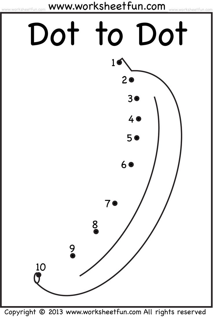 Dot To Dot Number Worksheets