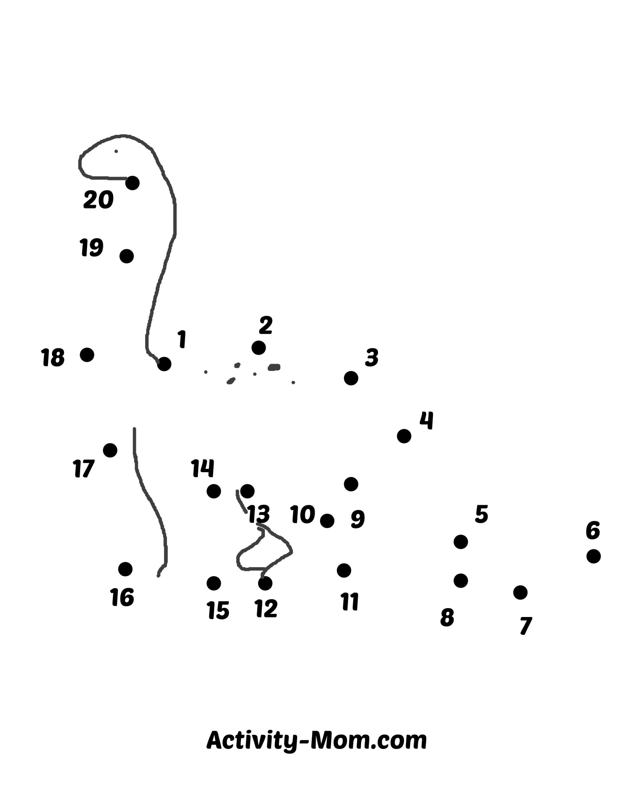Number Dot To Dot Worksheets