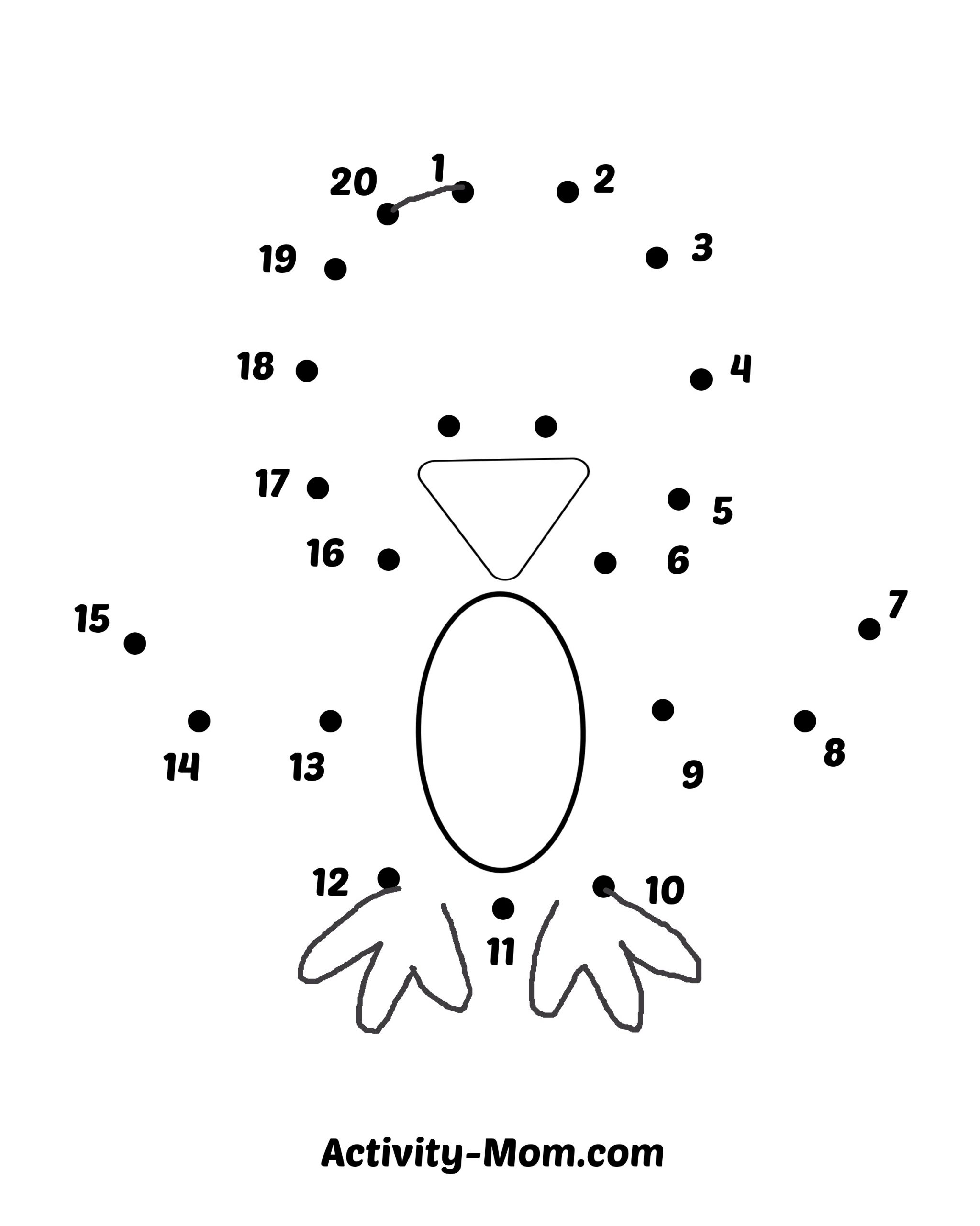Easy Dot To Dot Worksheets