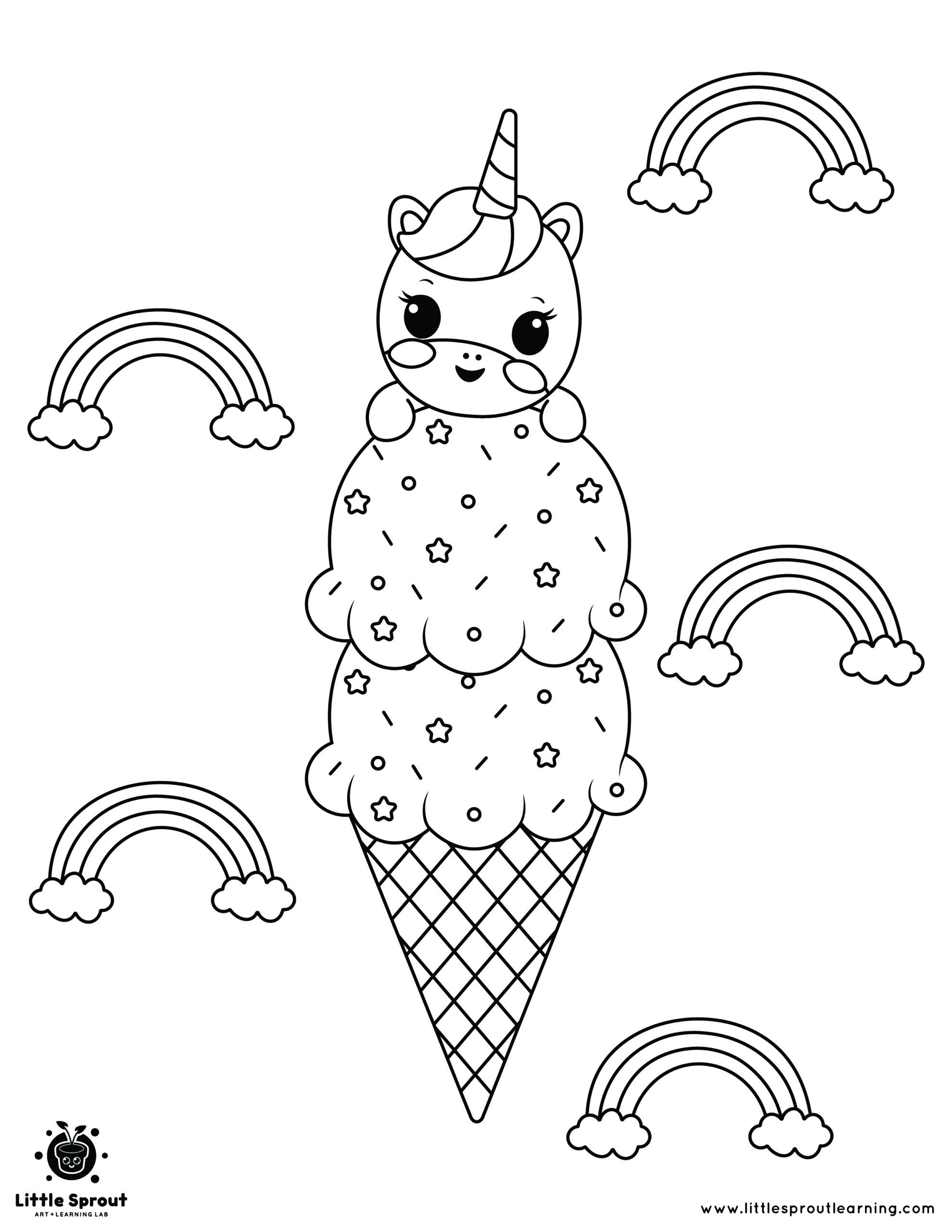 ice cream for coloring