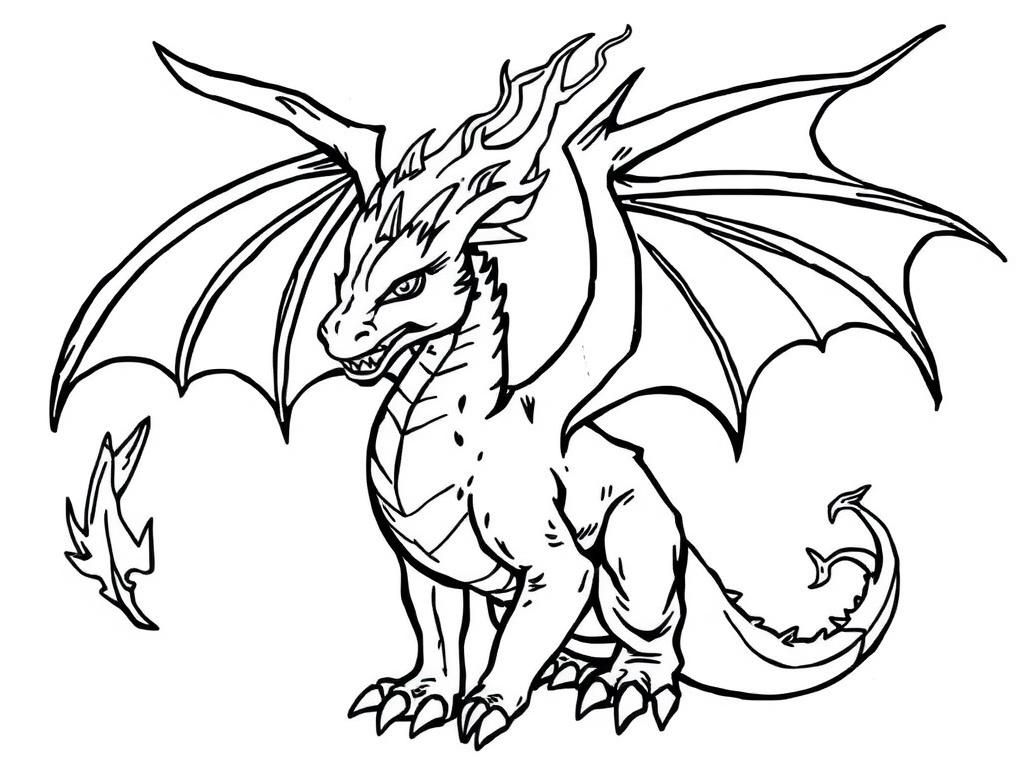 Dragon Coloring Page Free Printable Coloring Page
