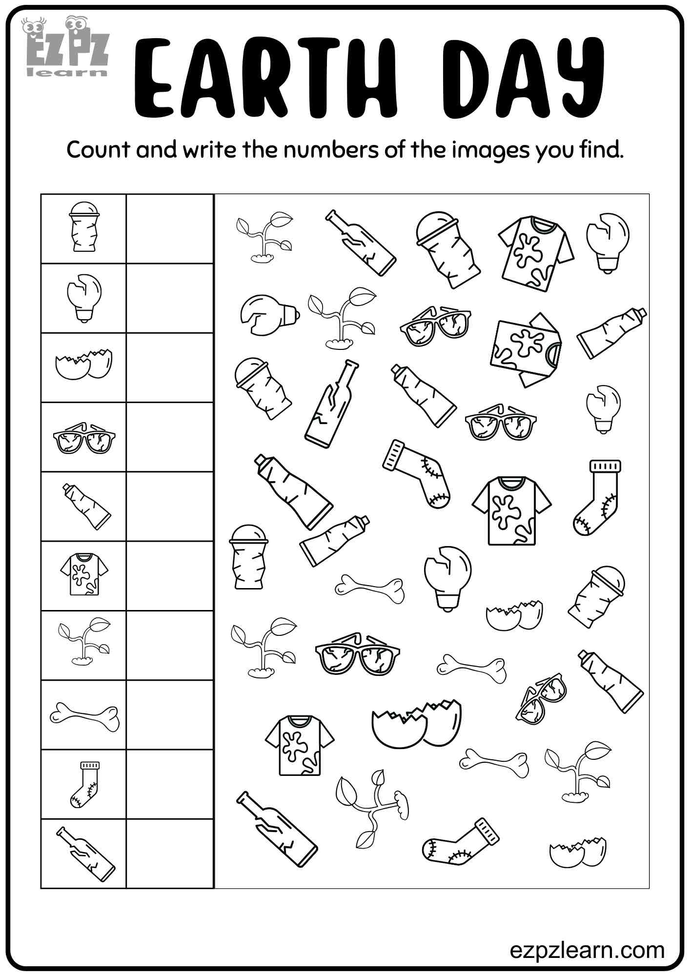 Free Printable Earth Day Worksheets