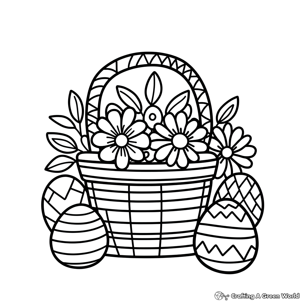 Easter Basket Coloring Pages Free Printable Easter Basket Coloring Pages Free Printable