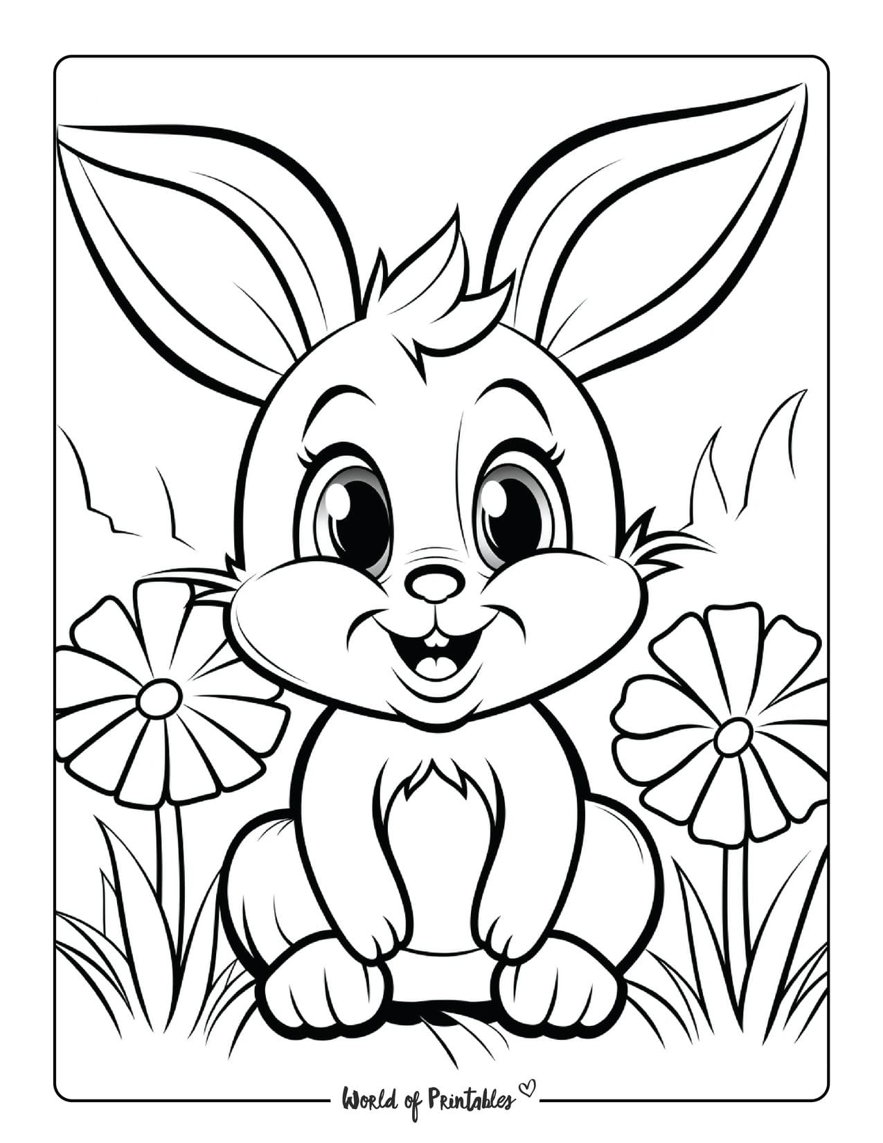 Easter Bunny Coloring Pages World Of Printables Easter Bunny Coloring Pages World Of Printables