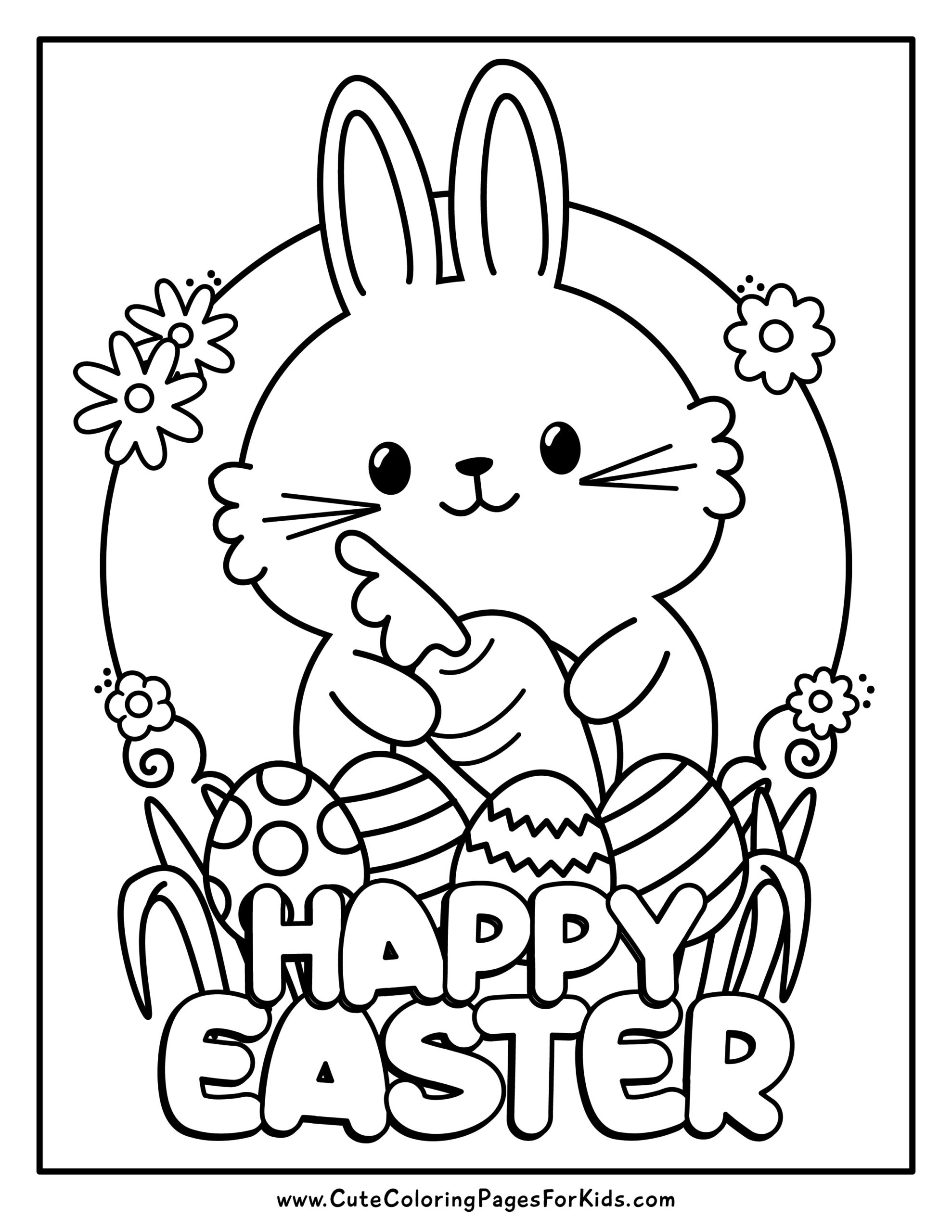 Easter Coloring Pages 4 Free Printable PDFs Cute Coloring Pages Worksheets Library