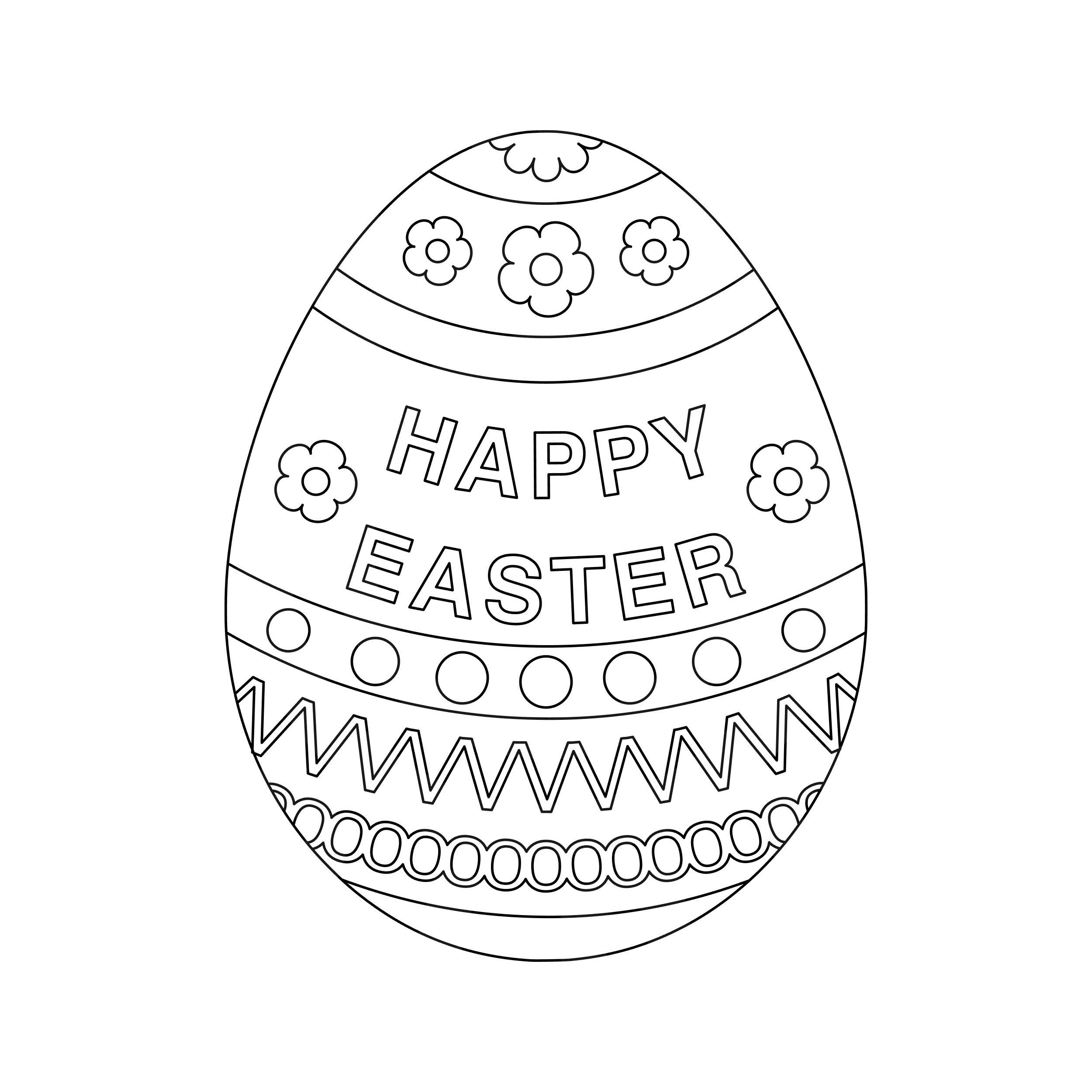Easter Egg Coloring Sheet