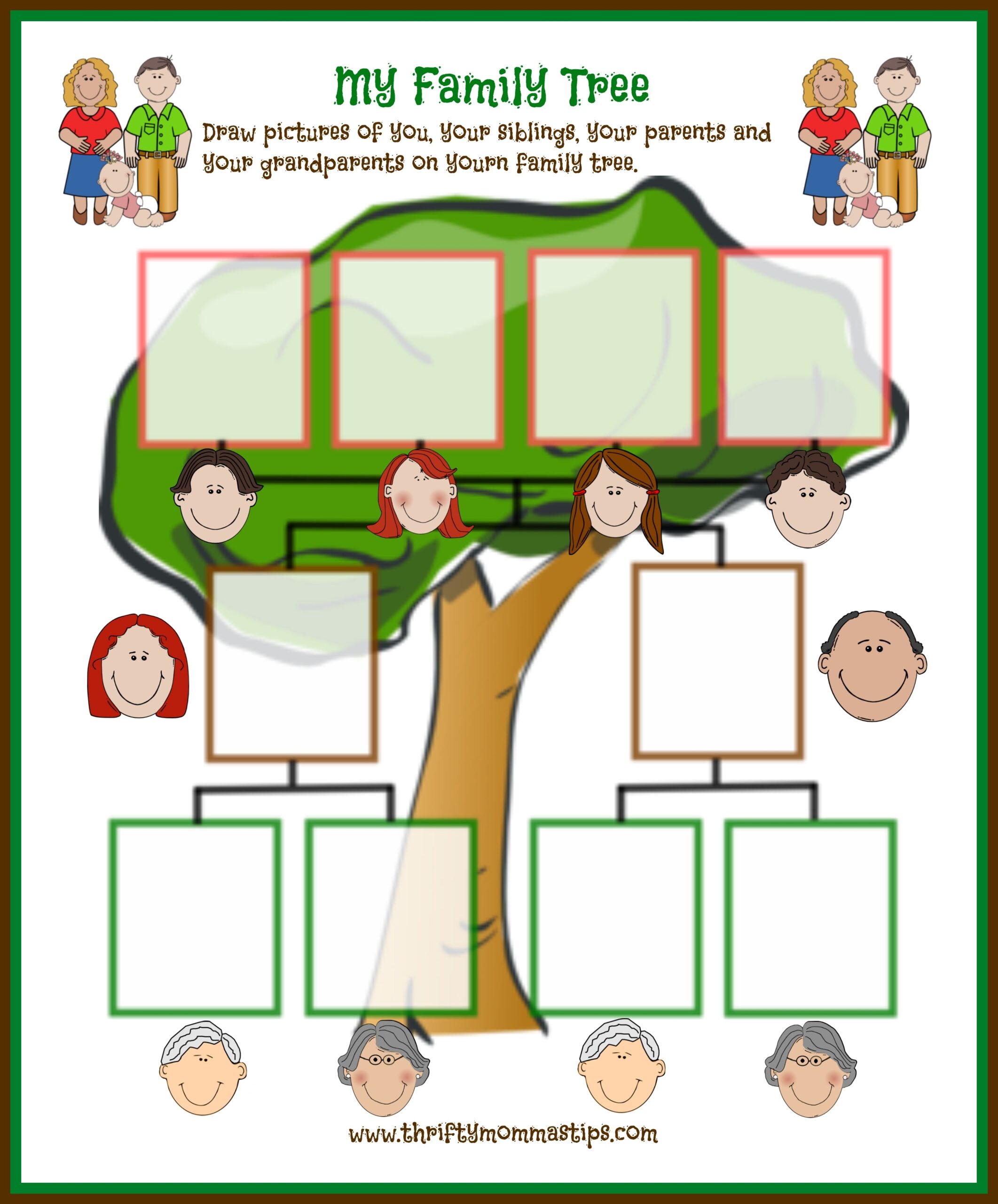 Family Tree Worksheet Printable