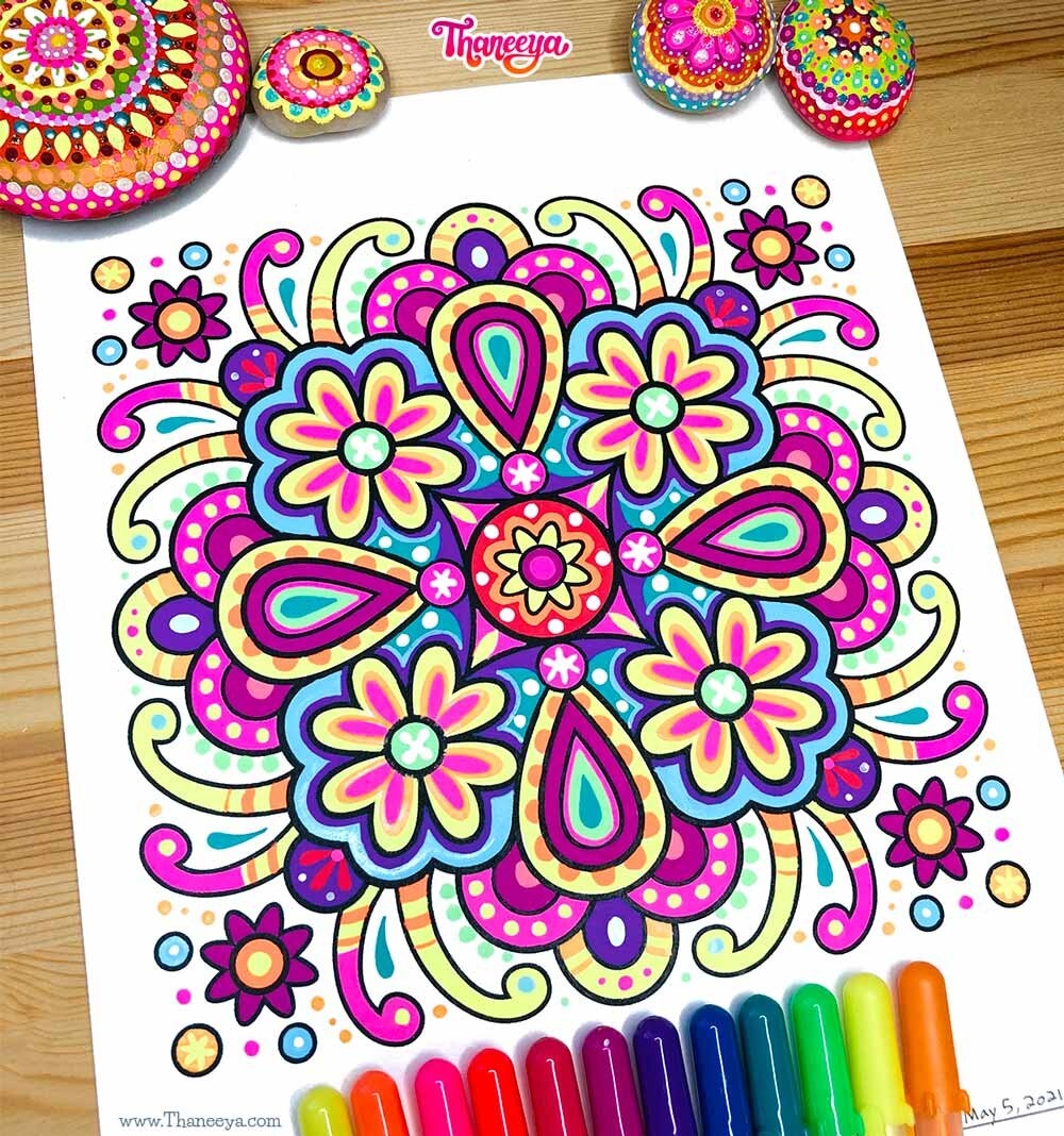 Easy Mandala Coloring Pages Set Of 12 Printable Mandalas To Color Art Is Fun
