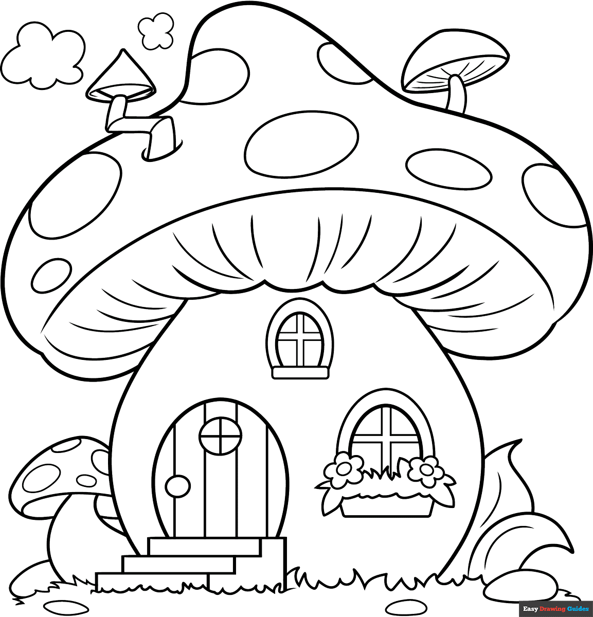 Coloring Pages Of Mushrooms