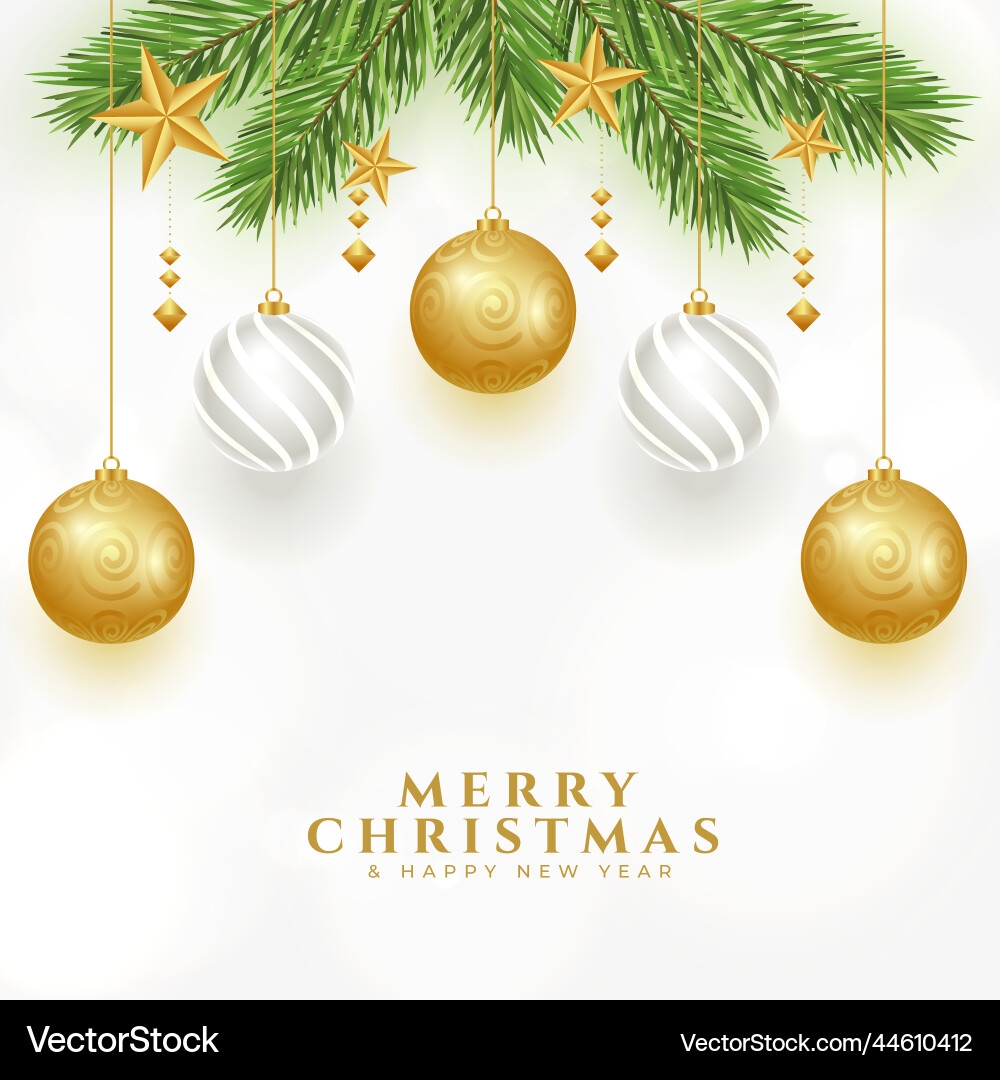 Elegant Merry Christmas Wishes Card Royalty Free Vector