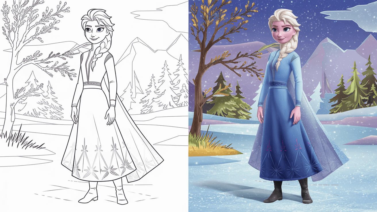 Elsa Free Coloring Pages