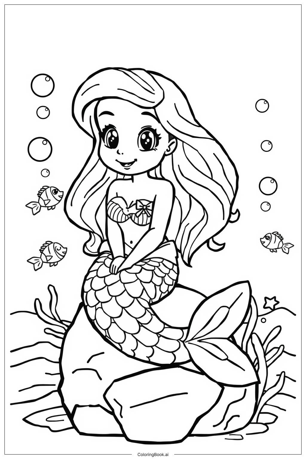 free mermaid coloring pages
