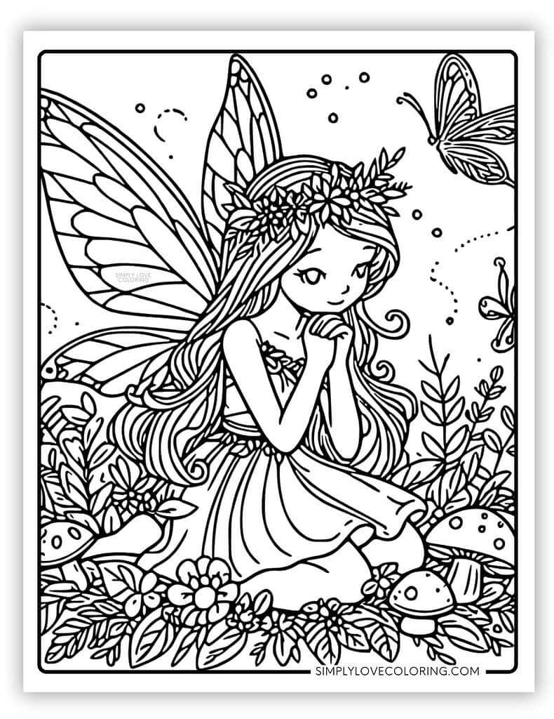Fairy Coloring Pages Free PDF Printables Simply Love Coloring Fairy Coloring Pages Free PDF Printables Simply Love Coloring