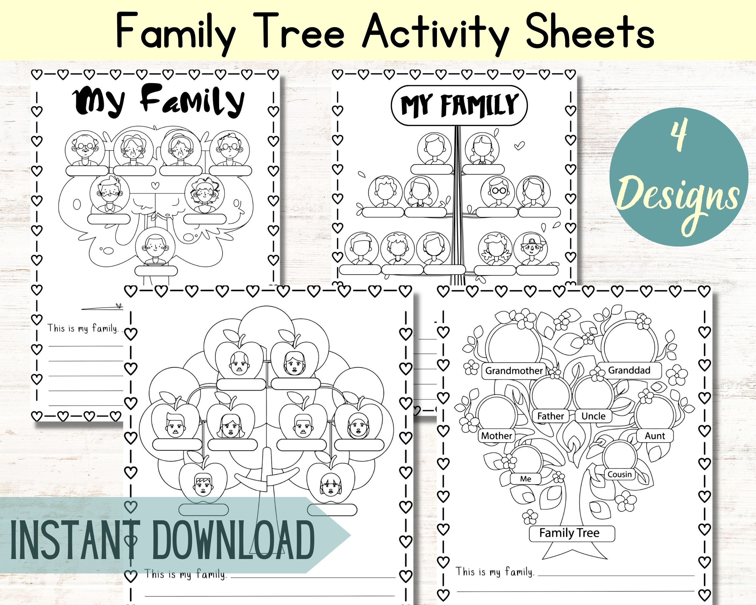 family tree worksheet printable