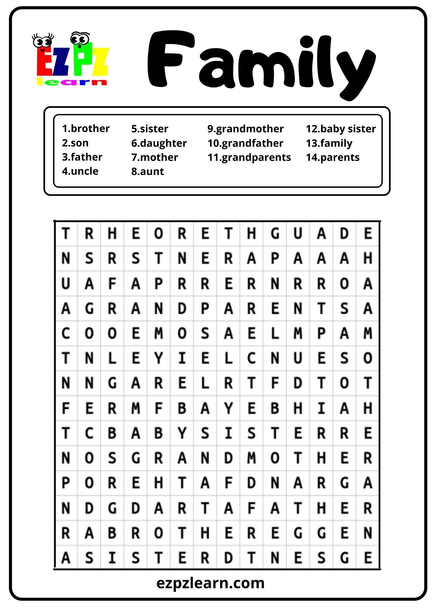 word search puzzle worksheets